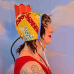 Clowns & Funky Floral Reversible Clown Bonnet