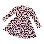 Brown Cow Babydoll Dress & Bonnet (S)