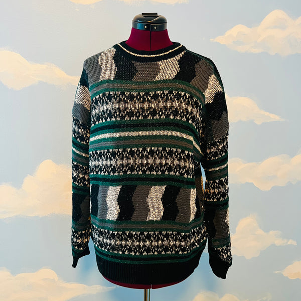 【SIIILON】Granpa knit sweater Amazon.com: Vintage Sweaters for Women Men Grunge Striped Pullover