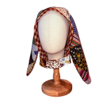Real Patchwork Bunny Ear Winter Bonnet