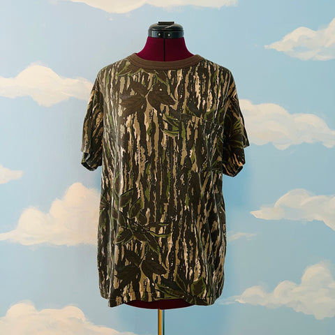 Vintage 80s Real Tree Camo Tee Shirt mens sz M