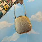 Vintage 1960s Gold Mirror Purse