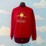 Vintage 90s Let It Snow Crewneck Sweatshirt Sz M/L