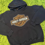 Harley Davidson Madrid Spain Logo Hoodie Sz Small