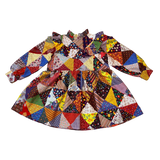 Real Patchwork Ruffle Babydoll Dress (L/XL)