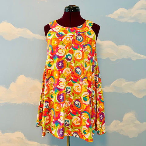 Vintage Deadstock Funky Swirly Sun Dress Sz M (still has tags)