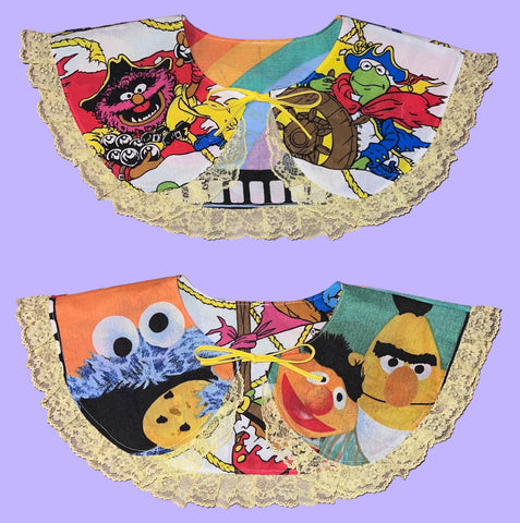 Treasure Island & Rainbow Puppet Reversible Collar