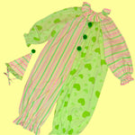 Hearts and Stripes Clownsuit w/ Collar and Hat (2X)