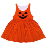 Smiley Pumpkin Jumper Dress w/ pockets (S)
