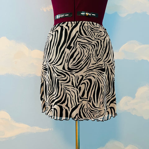 NWOT UO Stretchy Zebra Print Skirt Sz L