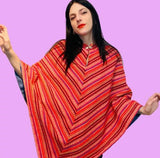 Vintage 1970s Handmade Pancho