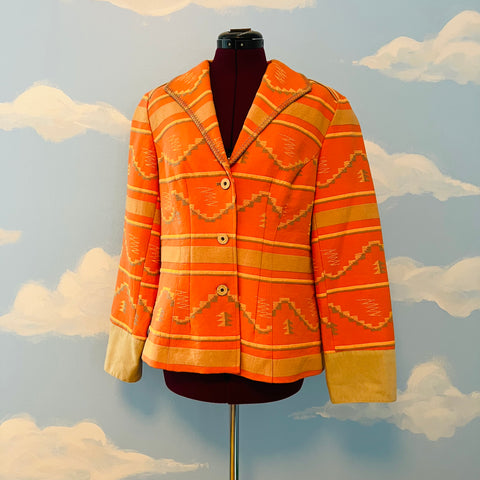 Vintage 90s Orange Southwest Jacket Sz L