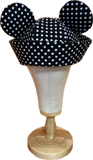 Black and White Polka Dot Sailor Hat with Ears