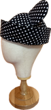Black and White Polka Dot Sailor Hat with Ears