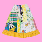 Patchwork Bow Quilted Midi Skirt (M/L)