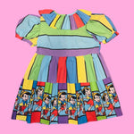 Real Boy Rainbow Clown Collar Dress (L)