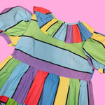 Real Boy Rainbow Clown Collar Dress (L)