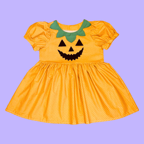 Spooky Pumpkin Babydoll Dress (L)