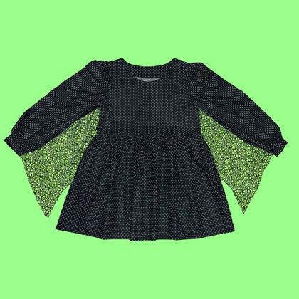 Bat Wing Dress Polka Dots (M)
