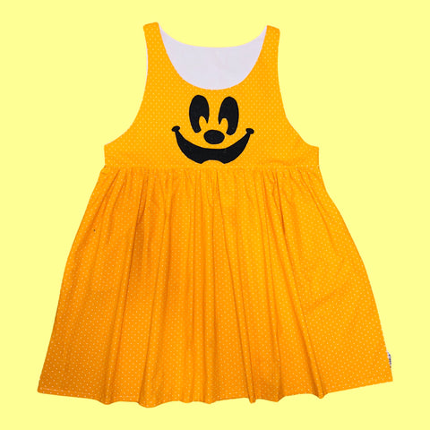 Mouse Pumpkin Jumper Dress w/ pockets (M)