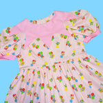 Puppet Babies Pink Frog Collar Fitted Babydoll Dress (S)