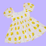Sweety Bird Puff Sleeve Dress (M)