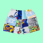 80s/90s Patchwork Shorts w/ pockets (M/L)