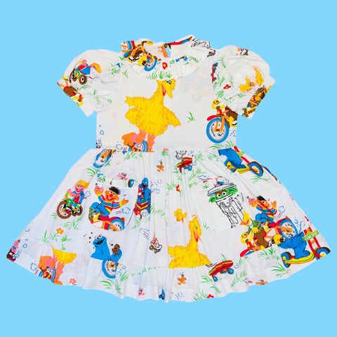 Puppet Street Clown Collar Babydoll Dress (L)