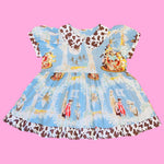 Phone Home Cow Print Babydoll Dress (3X)