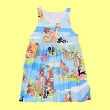 Baby Deer Jumper Dress w/ pockets (M)