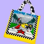 Cartoon Rabbit/Cow Print Reversible Bag