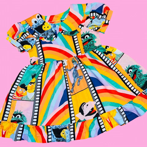 Rainbow Film Strip Babydoll Dress (XL)