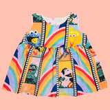 Rainbow Puppet Sleeveless Dress w/ pockets (3X)