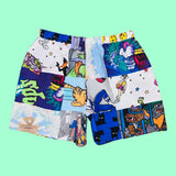 80s/90s Patchwork Shorts w/ pockets (M/L)