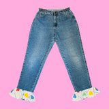 Rainbow Heart Flare Jeans (M)