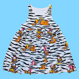 Zebra Party Cat Jumper Dress w/ pockets (L)