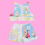 Phone Home Two Piece Short Set w/ pockets (M)