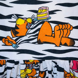 Zebra Party Cat Jumper Dress w/ pockets (L)