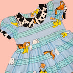 Lazy Cat Cow Print Babydoll Dress (L)