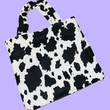 Cartoon Rabbit/Cow Print Reversible Bag