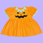 Pumpkin Scary Face Dress (3X)