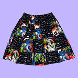 Movie Monsters Patchwork Skirt w/ Pockets (S/M)