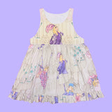 Showgirl Piggy Ruffle Jumper Dress w/ pockets (L)