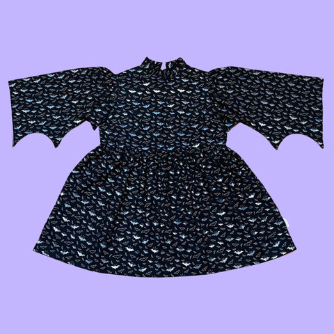 Very Batty Bat Ruffle Neck Bat Dress (XL)
