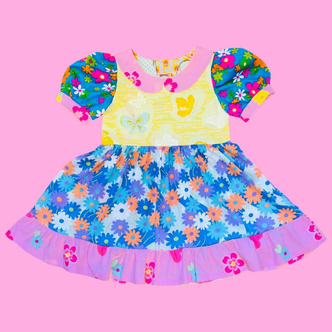 Flower Power Patch Babydoll Dress (M)