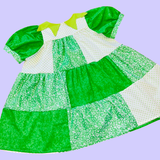 Patchwork Frog Tiered Dress (2X/3X)
