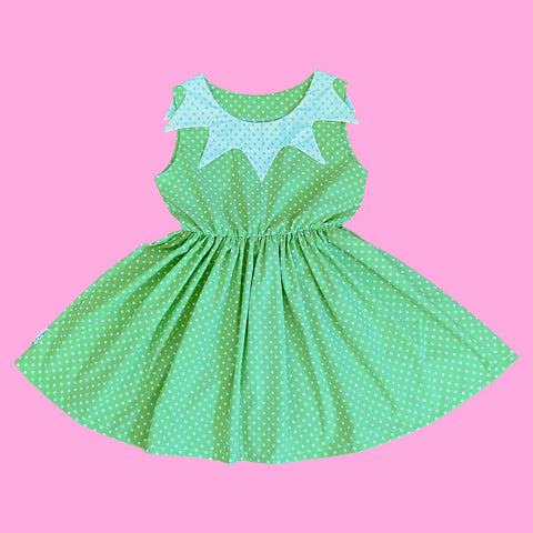 Polka Dot Sleeveless Frog Dress (M)