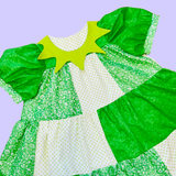 Patchwork Frog Tiered Dress (2X/3X)