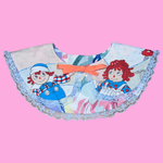 Raggedy Doll/Pastel Floral Reversible Lace Collar