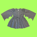 Plaid Babydoll Bat Dress (M)